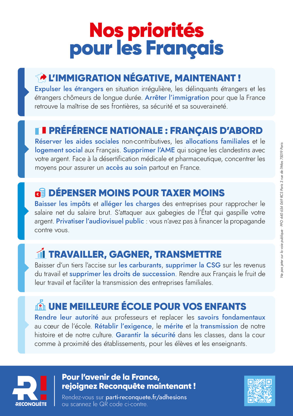 Tract L’avenir est à nous — verso